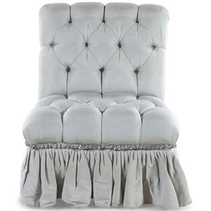 A Button Tufted Slipper Chair 20th 2aad56