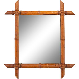 A Faux Bamboo Mirror 19th Century Height 2aad57