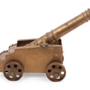 A Brass Model of a Cannon with Carriage
20th