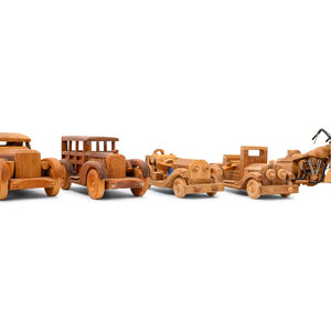 Five American Wood Models of Vehicles 2aad92