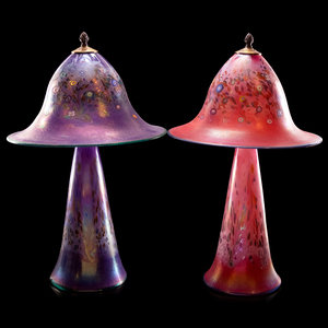 A Pair of Blown Glass Table Lamps 20th 2aadad