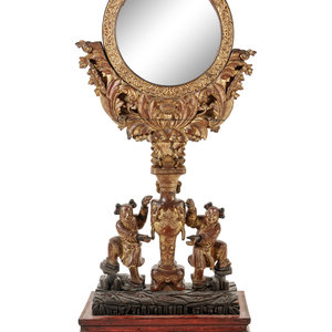 A Chinese Export Giltwood Mirror 2aadda