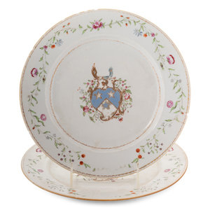 Two Chinese Export Armorial Porcelain