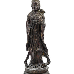 A Chinese Bronze Figure of Guanyin 20th 2aae04