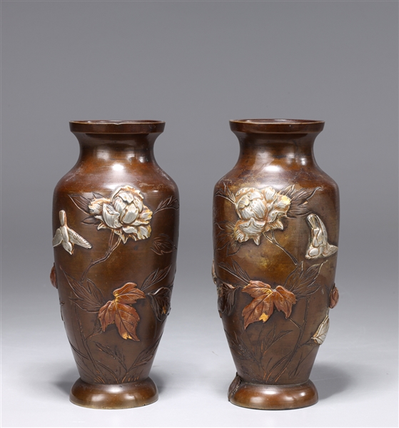 Pair of superb Japanese well cast 2aae2a