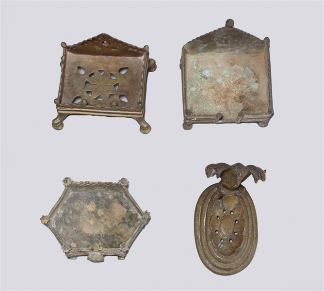 Four antique, 19th century or earlier,