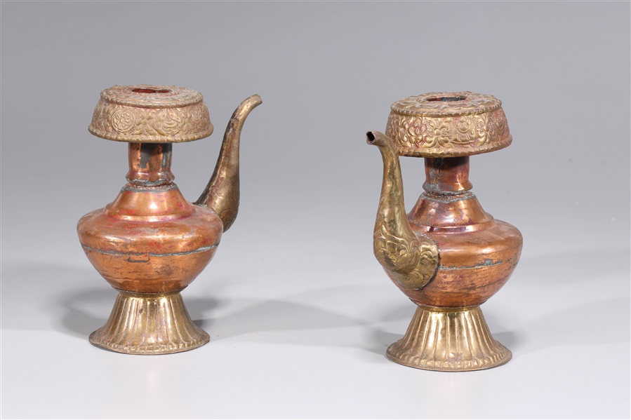 Pair of antique Indian gilt copper 2aae54