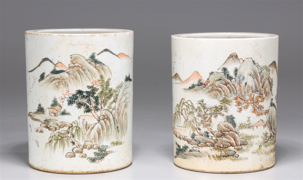 Two Chinese enameled porcelain