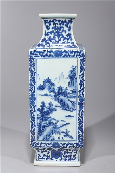 Chinese square form blue and white