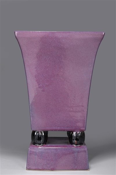 Chinese glazed porcelain vase with