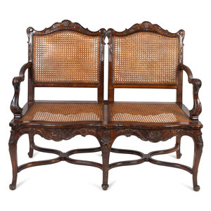 A Louis XV Style Caned Settee 20TH 2aaeee
