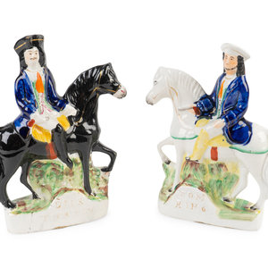 A Pair of Staffordshire Figures,