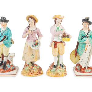 Two Pairs of Staffordshire Figures
18TH/19TH