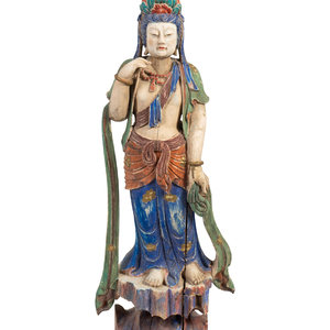 A Chinese Polychrome and Carved 2aaf74