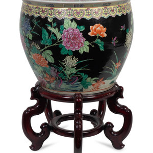 A Chinese Export Famille Noir Jardiniere 20TH 2aaf90