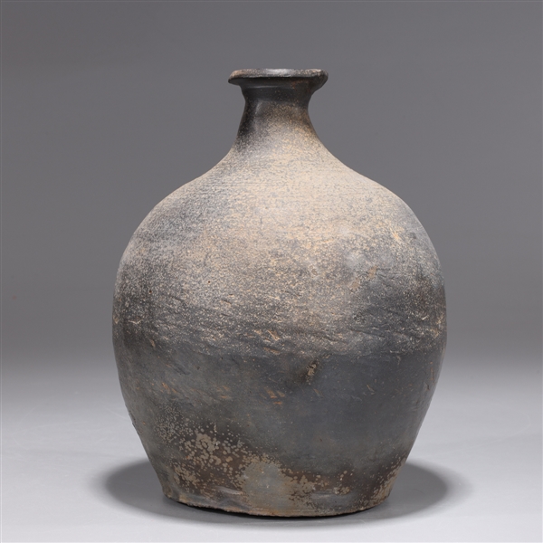 Antique Korean Maebyong ash glazed