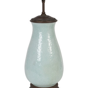 A Chinese Celadon Vase Mounted 2aaf8d