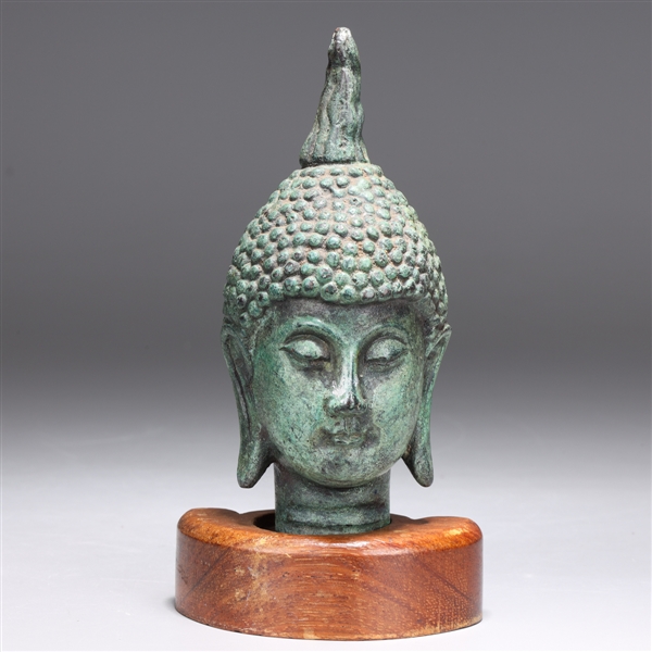 Thai bronze Buddha head with a 2aafab