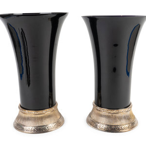 A Pair of Art Deco Style Black