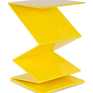 A Contemporary Yellow Zig Zag Table 20TH 2aafdb