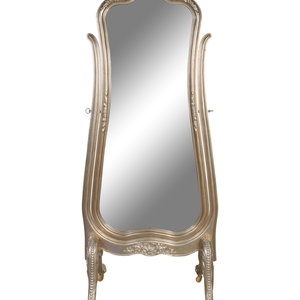 A Silver Painted Cheval Mirror
21ST