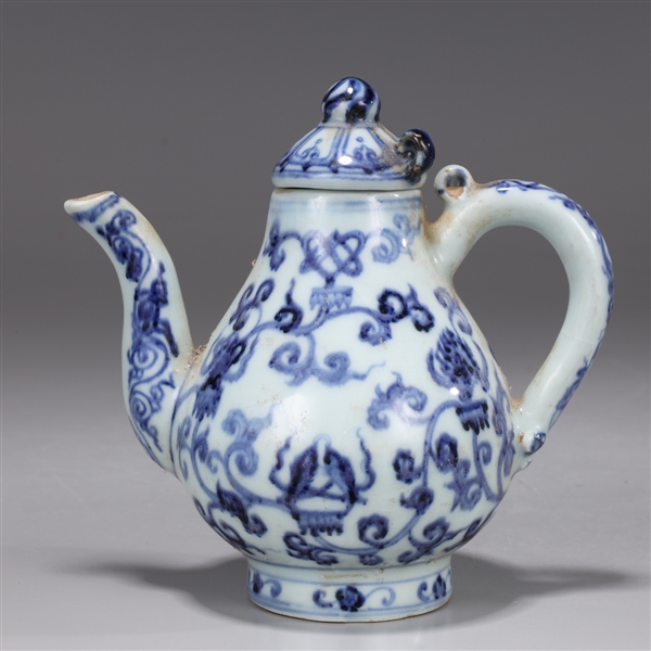 Chinese blue and white covered