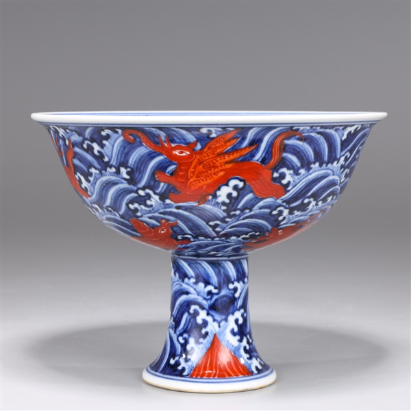 Chinese porcelain stem bowl the 2ab01b