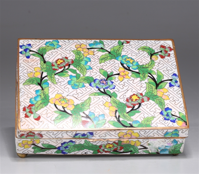 Early 20th C. Chinese cloisonne floral
