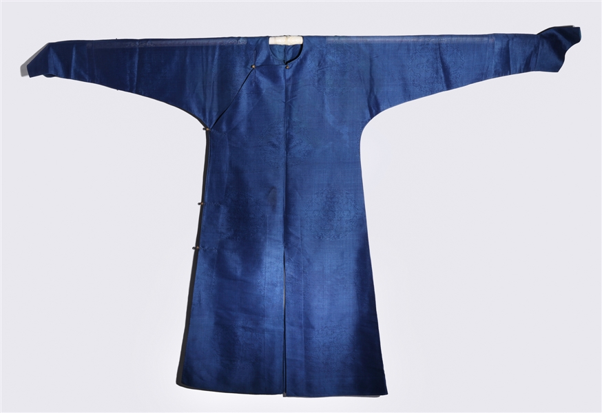 Chinese silk robe with gilt metal