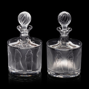 A Pair of Lalique Femmes Decanters Second 2ab29c