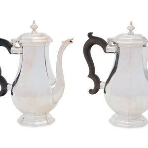 A George V Silver Coffee Pot and 2ab312