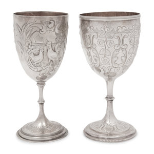 Two English Silver Goblets The 2ab313