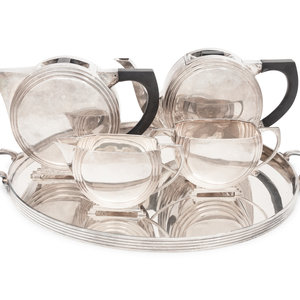 An English Silver Four Piece Tea 2ab314