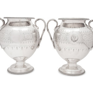 A Pair of English Silver-Plate