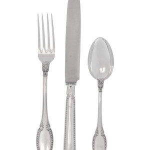 A Buccellati Silver Flatware Service
Milan,