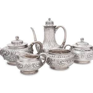 A Tiffany & Co. Five-Piece Silver