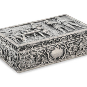 A Continental Silver Table Casket Likely 2ab35f