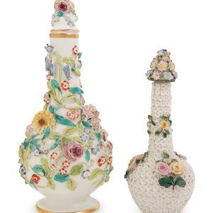 Two German Porcelain Schneeballen Vases
Height