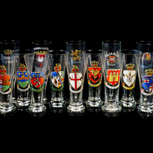 A Collection of Beer Glasses
each featuring