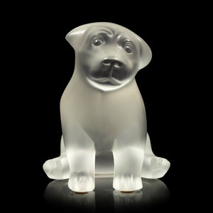 A Lalique Puppy Sculpture Second 2ab39e