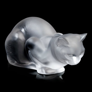 A Lalique Chat Couch Figure Second 2ab3a0