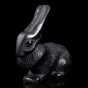 A Lalique Cesar Rabbit Sculpture Second 2ab3a3