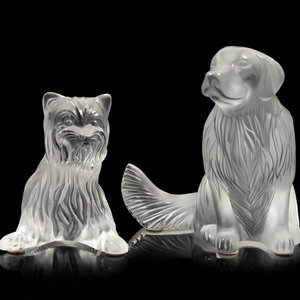 Two Lalique Dog Sculptures Second 2ab39d