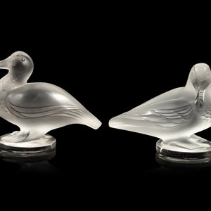 Two Lalique Duck Sculptures Second 2ab3aa