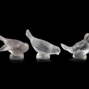 Three Lalique Bird Sculptures Second 2ab3a5