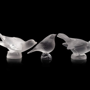 Three Lalique Bird Sculptures Second 2ab3a6