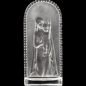 A Lalique Vierge l Enfant Plaque Second 2ab3b9
