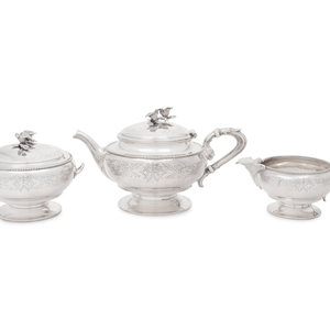 An American Silver Three-Piece Tea Service
Gorham