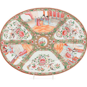 A Rose Medallion Porcelain Platter 19th 2ab45d