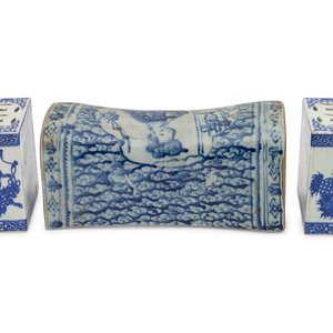 Three Chinese Blue and White Porcelain
